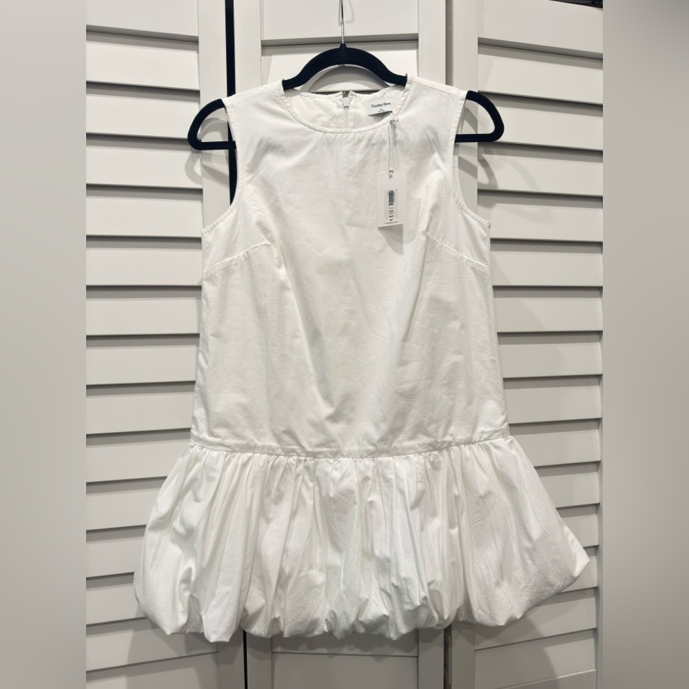 Aritzia Adrien Poplin Dress in White Size XS NWT
